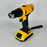 Шуруповерт акумуляторний з 2 акумуляторами 24V 2Ah з набором інструментів у кейсі, для дому та ремонту, AW-56, фото 8