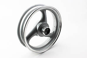 Диск передній литий MT2,50x12 d12mm (диск гальм. 3 болта) "3 промені" сірий, тип1, фото 2