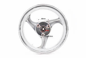 Диск передній литий MT2,50x12 d12mm (диск гальм. 3 болта) "3 промені" сірий, тип1, фото 1