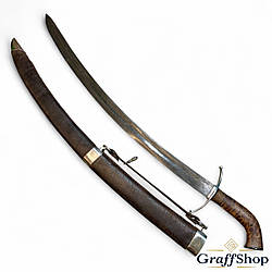 Ексклюзивна козацька шабля ручної роботи з гравіюванням «Над нами Бог, за нами Україна»