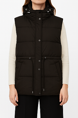 Жіночий жилет утеплений чорний (6875)