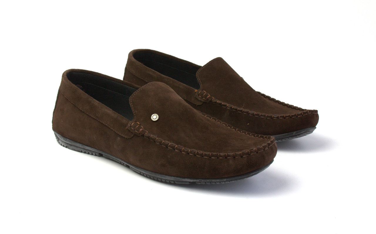 Чоловіче взуття великих розмірів замшеві мокасини коричневі Rosso Avangard M4 Strong Brown BS, фото 1