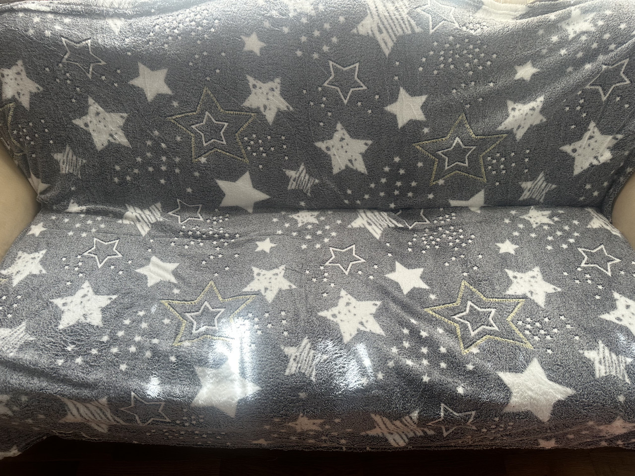 Мікрофібра попеляста полуторка розмір 1.60/2.00 без паковання