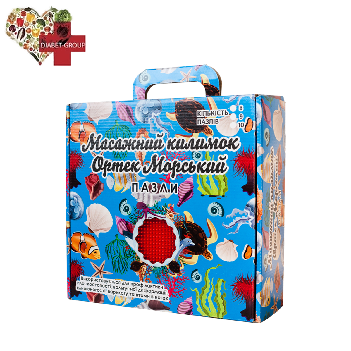 Масажний килимок Ortek Sea Морський 6 пазлів