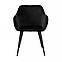 Зручний чорний стільчик Арно з м'яким сидінням з велюру для клієнтів Стільці для адміністратора, фото 3