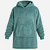 Плед толстовка з капюшоном (100х80см) HUGGLE HOODIE, Зелений / Плед-худі / Оверсайз толстовка плед з капюшоном, фото 4