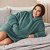 Плед толстовка з капюшоном (100х80см) HUGGLE HOODIE, Зелений / Плед-худі / Оверсайз толстовка плед з капюшоном, фото 3