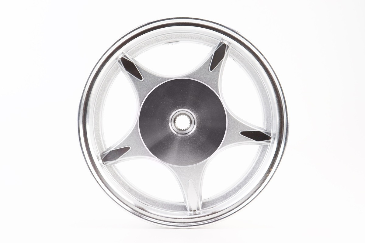 Диск задній литий MT2,50x10 Z19 для 4Т (бараб. гальм., d-110мм) "5 променів" сірий