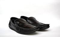 Обувь больших размеров кожаные мокасины мужские черные стильные Rosso Avangard BS Guerin M4 Pelle liscia nera