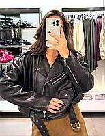 Жіноча Стильна косуха оверсайз, 42, 44, 46, шоколад, зам.