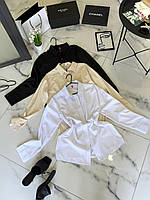 Жіноча базова оверсайз сорочка, 42/46, білий, чорний, бежевий, супер софт.