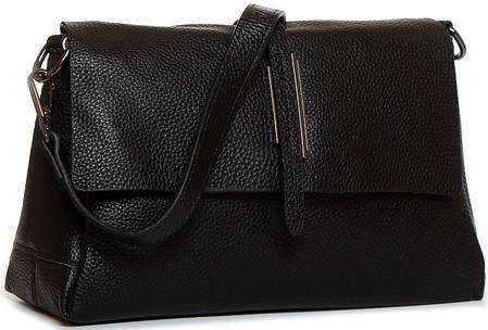 Сумка клатч жіноча шкіряна маленька чорна на плече модна один відділ і кишені Alex Rai BM 99104, фото 1