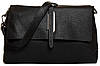 Сумка клатч жіноча шкіряна маленька чорна на плече модна один відділ і кишені Alex Rai BM 99104, фото 6