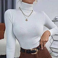 Жіночий Базовий гольф, 46-48, 50-52, 54-56, 58-60, бежевий, пудра, сірий, блакитний, чорний, молочний, оливка, хакі,