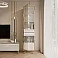 Вітрина на косих ніжках Aurora Gloss (білий глянець / золотий), фото 2