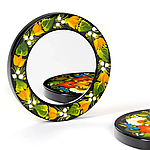 Кишенькове дзеркало кругле Київська Розпис БД-02 (2 види)