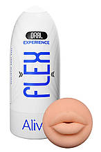 Мастурбатор чоловічий у вигляді рота Alive Oral Flex у колбі, M