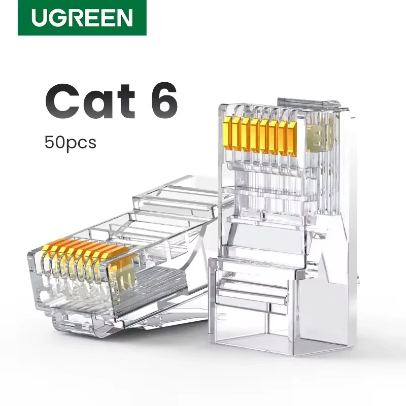 Конектор Ugreen NW120 Cat-6 UTP RJ45 50 шт, фото 1