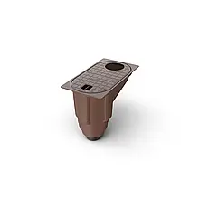 Бокс водостічний пластиковий Easy 160х300 з вертикальним відводом 90-110 коричневий