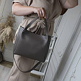 Шкіряна сумка через плече квадратна середнього розміру модна, фото 5