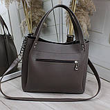 Шкіряна сумка через плече квадратна середнього розміру модна, фото 6
