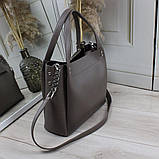 Шкіряна сумка через плече квадратна середнього розміру модна, фото 8