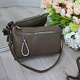 Шкіряна сумка жіноча клатч вечірня маленька через плече, фото 3
