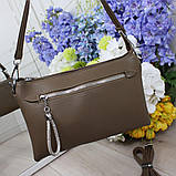 Шкіряна сумка жіноча клатч вечірня маленька через плече, фото 4