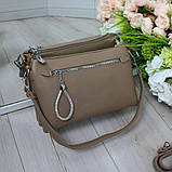 Шкіряна сумка жіноча клатч вечірня маленька через плече класика, фото 4