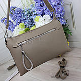 Шкіряна сумка жіноча клатч вечірня маленька через плече класика, фото 5