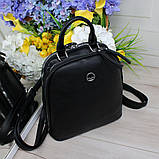 Сумка рюкзак жіночий стильний чорний міський модний, фото 4