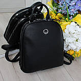 Сумка рюкзак жіночий стильний чорний міський модний, фото 5
