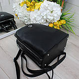 Сумка рюкзак жіночий стильний чорний міський модний, фото 6