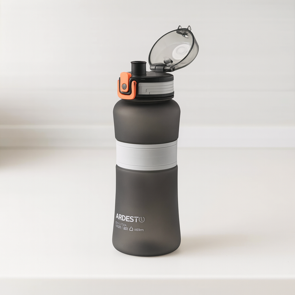 Пляшка для води ARDESTO Balance 650 мл, пластик, чорна