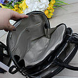 Сумка рюкзак жіночий стильний чорний міський модний, фото 8