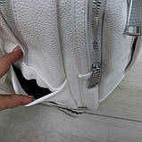 Сумка рюкзак білий стильний жіночий міський модний універсальний, фото 6