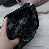 Шкіряна жіноча чорна сумка клатч через плече маленька модна вечірня, фото 7