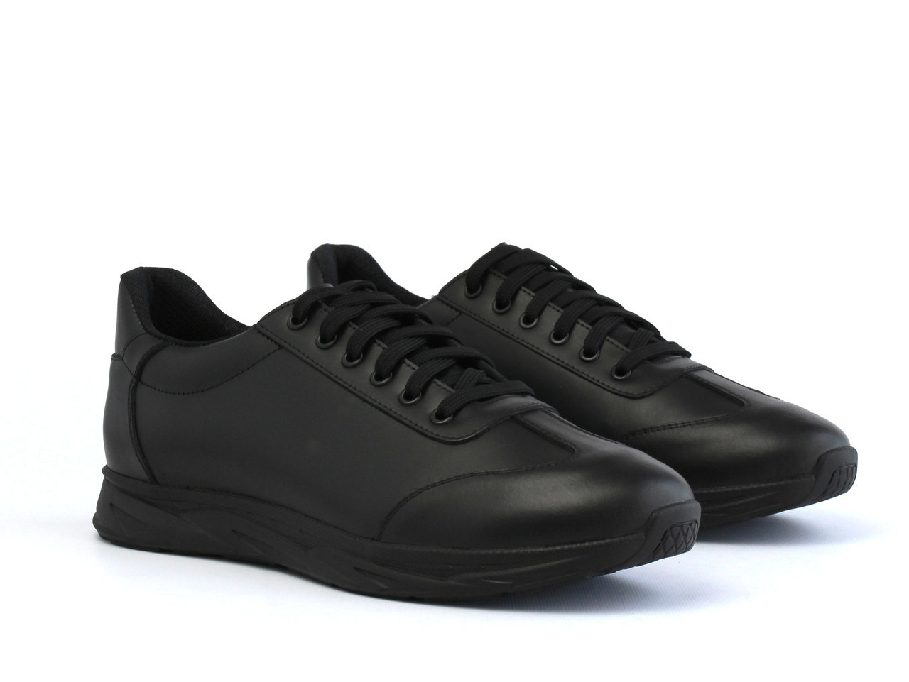 Легкі чоловічі кросівки шкіряні чорні взуття великих розмірів 46 47 48 Rosso Avangard DolGa All Gon Black BS, фото 1