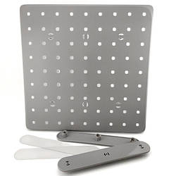 Панель органайзер Pegboard/Пегборд для рукоділля 27х27х1,5 см 1 шт. Сірий