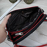 Замшева сумка жіночі чорна через плече маленька модна вечірня, фото 7