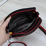 Замшева сумка жіночі чорна через плече маленька модна вечірня, фото 8