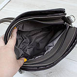 Замшева сумка жіночі через плече маленька модна вечірня капучино класика, фото 6