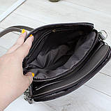 Замшева сумка жіночі через плече маленька модна вечірня капучино класика, фото 7