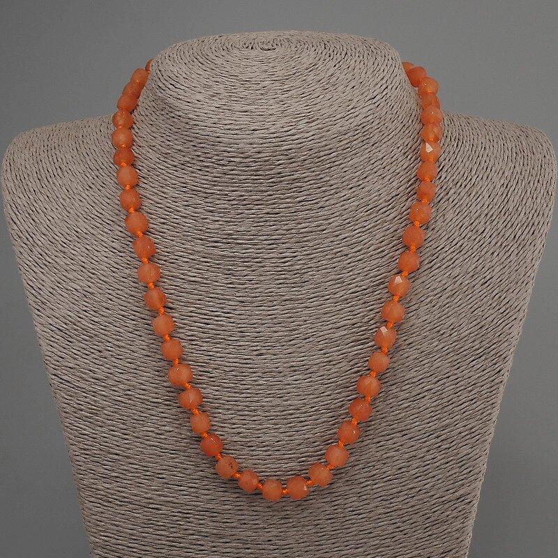 Намисто Нефрит Машан гранований кубик d-7х7мм+- L-50см+-з замочком, фото 1