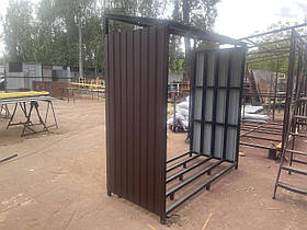 Дровник для дачі, вуличний із металу