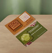 Візитка (90х50 мм) + шоколад із логотипом для салонів краси 100 шт, фото 8