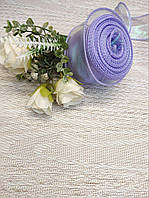 Стрічка Органза 4 см з прошитим кантом, Бузкова перламутрова (за рулон 7 метрів), LEA-1035