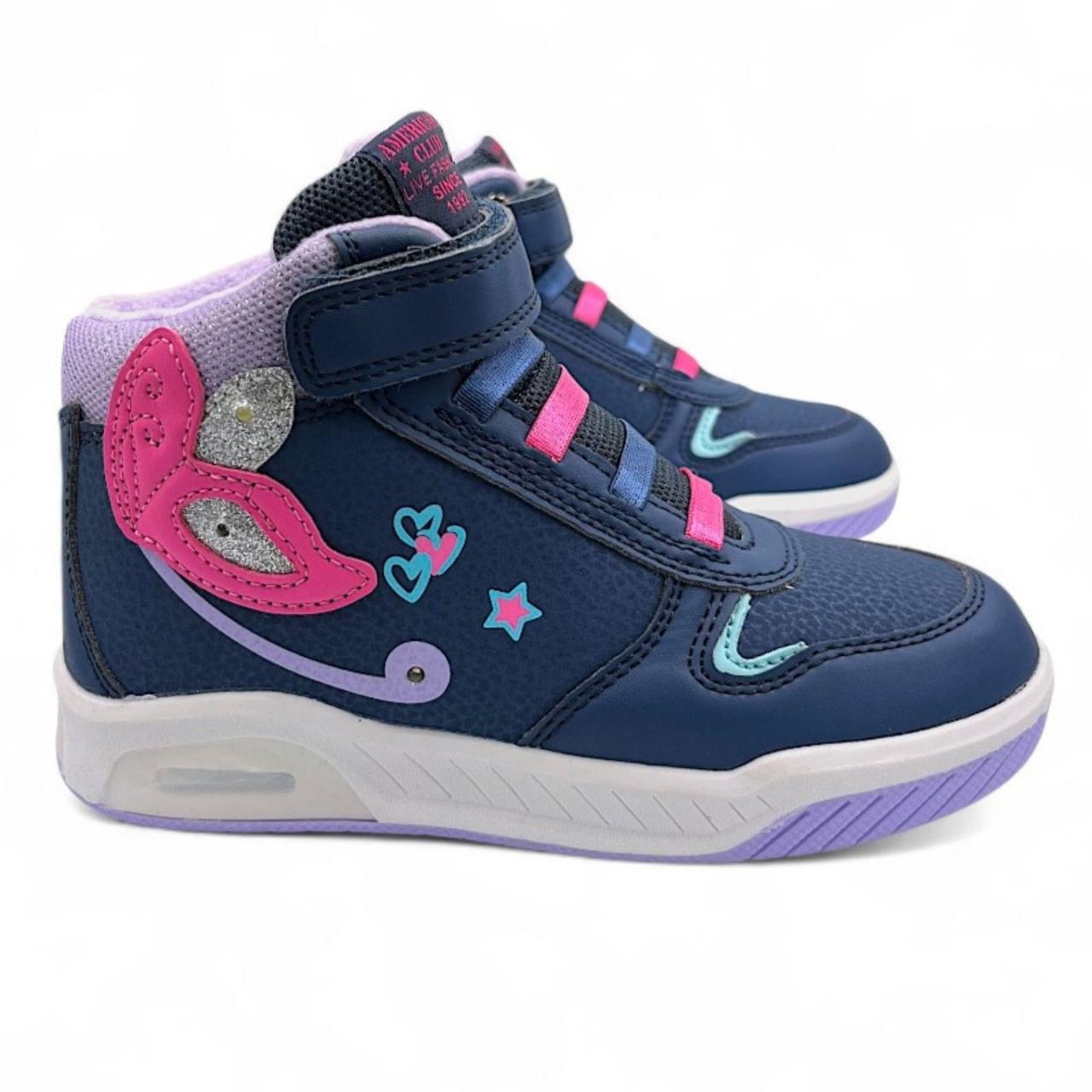 Дитячі демісезонні черевики American Club з LED підсвіткою 34р, фото 1