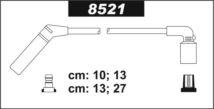 Провід свічковий Матіз 1,0 (силікон) (8521) (SENTECH), фото 1