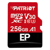 Карта пам`ятi MicroSDXC 256GB UHS-I/U3 Class 10 Patriot EP A1 R90/W80MB/s + SD-adapter (PEF256GEP31MCX)